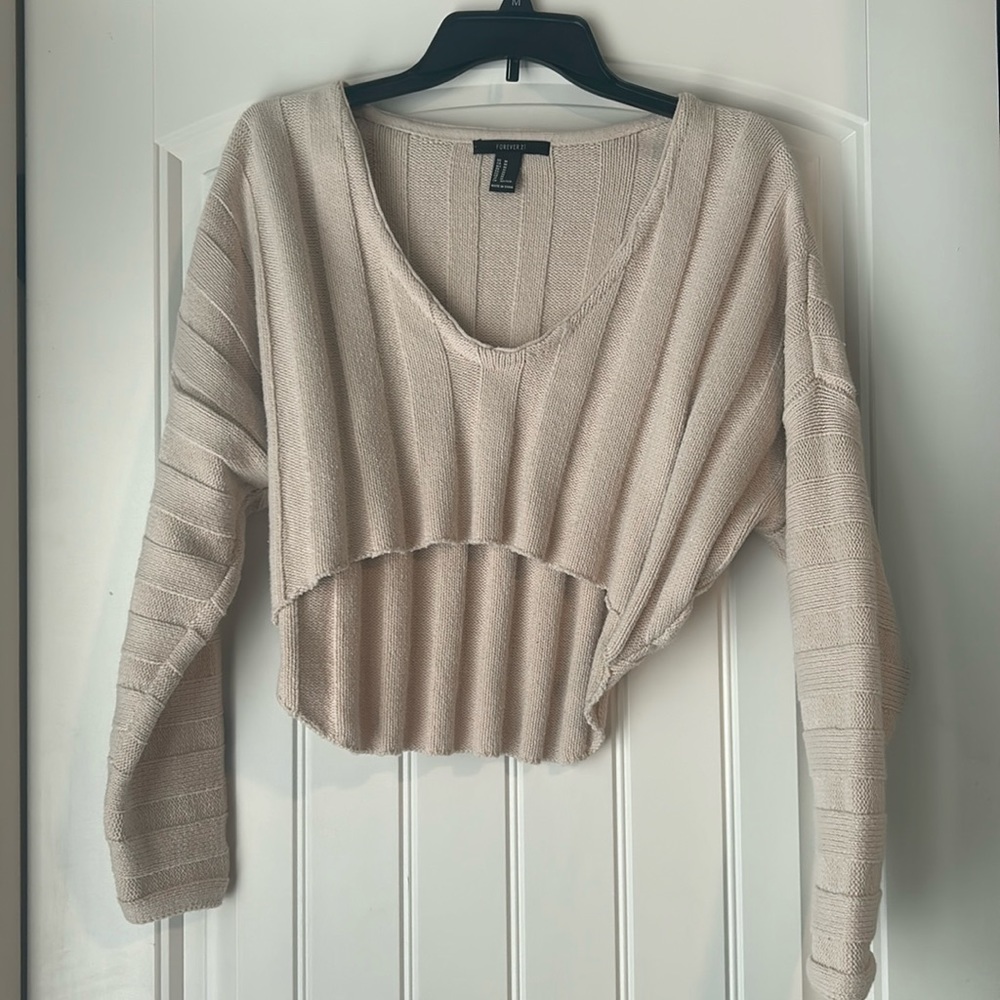 Crop crème sweater